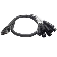 3 Foot DB25 to 8 Channel XLR Male Patch Bay Interface Snake