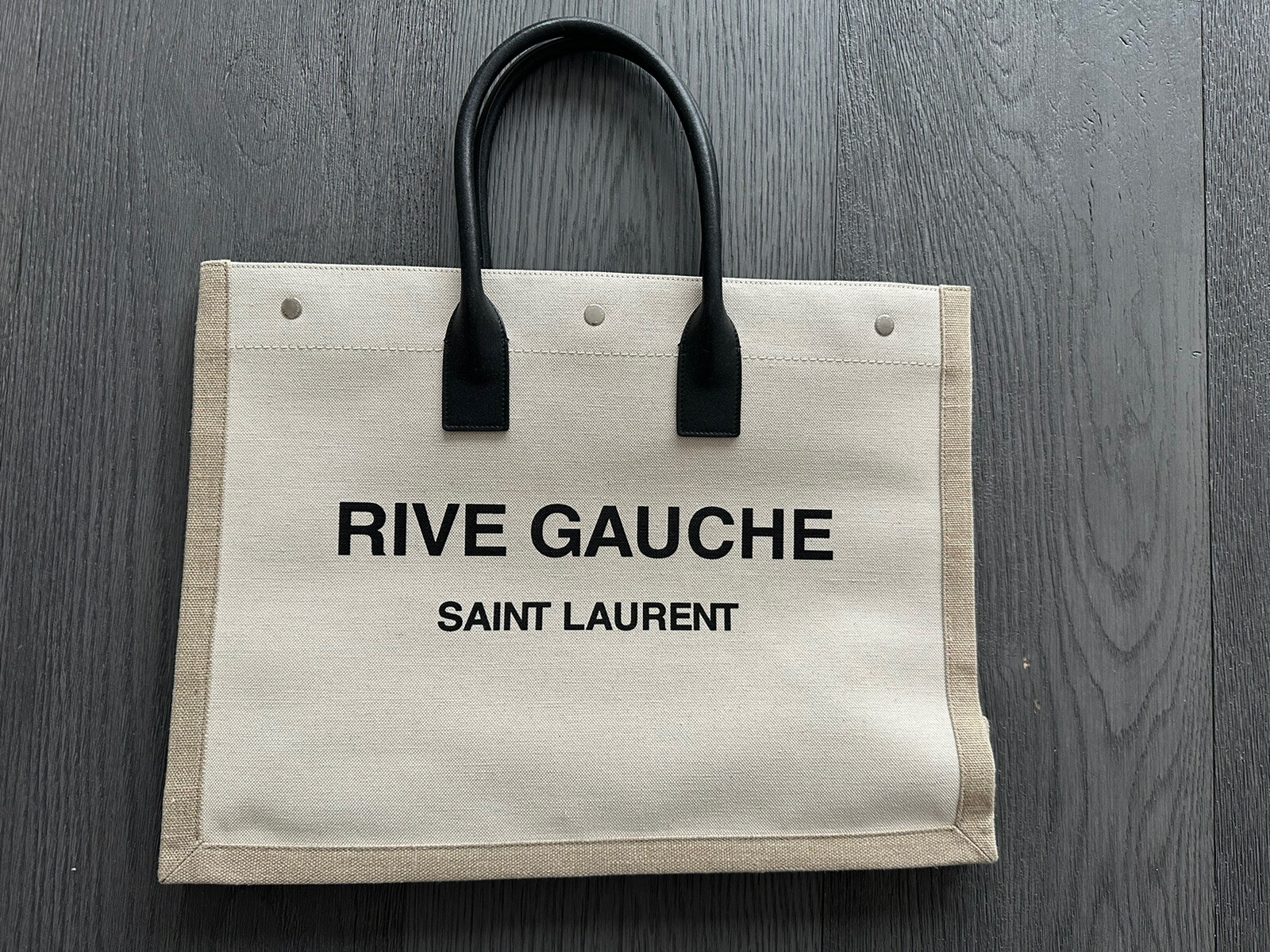 Saint Laurent Borsa tote in tela Rive sinistra