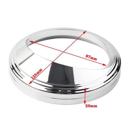 Chrome Speedometer 5" Trim Ring Visor For Harley Softail Heritage Classic FLSTC - Picture 6 of 6