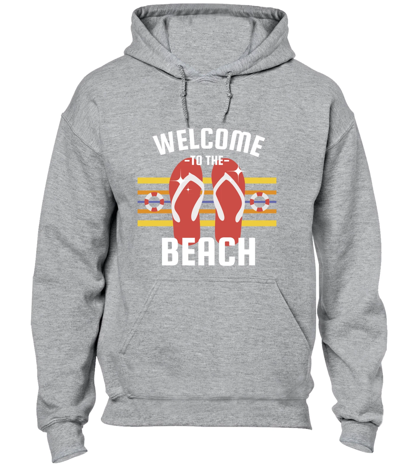 WELCOME TO THE BEACH HOODY HOODIE SUMMER HOLIDAT CLOTHING CASUAL COOL TOP