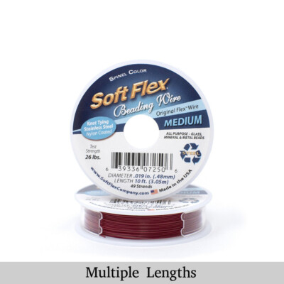 0.019in/0.48mm Spinel Soft Flex Medium Beading Wire 10/30/100ft