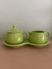 Fiesta Ware First Quality Chartreuse Creamer & Sugar Bowl Set. 4 Piece Set