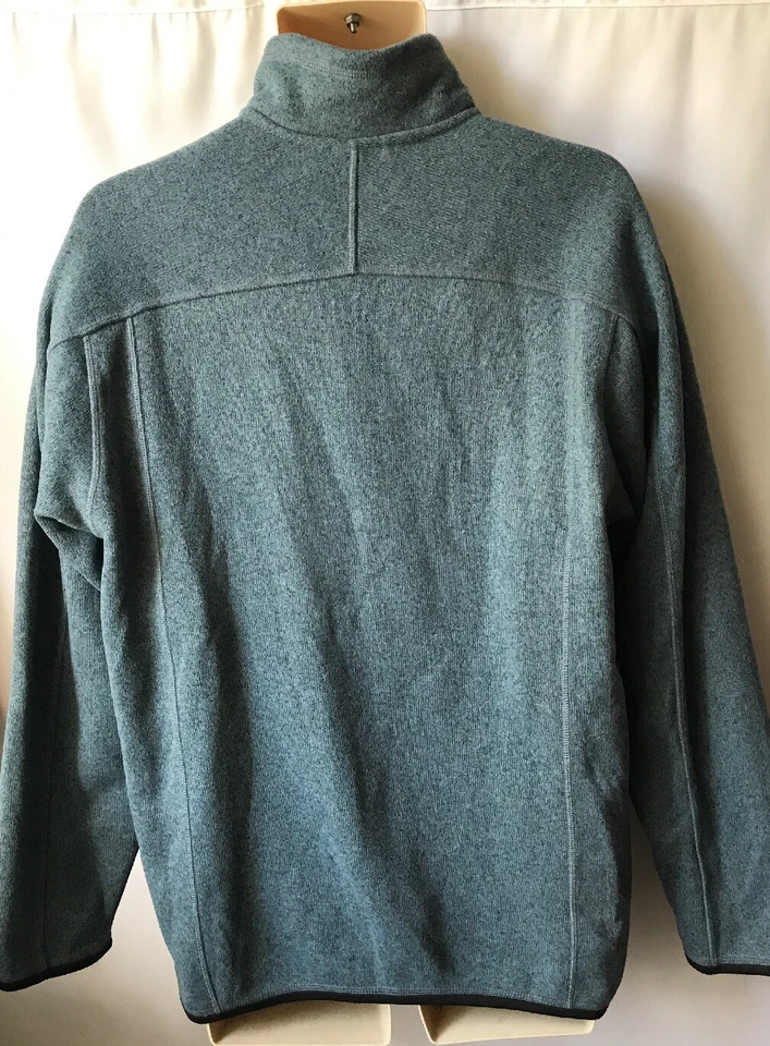 Solaris Anti Pill 1/2 Zip Fleece Pullover Sweater Heather Blue Size Medium - Image 4 of 4