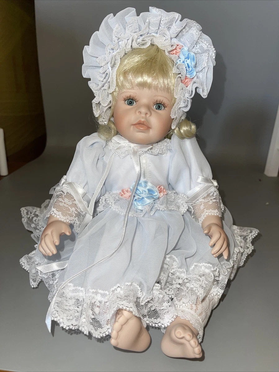 the hamilton collection Elizabeth baby doll 9 seating porcelain cloth