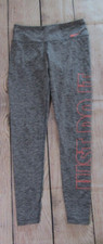 Nike Dri-Fit Heather Gray Leggings Pink Just Do It Spellout Womens Small