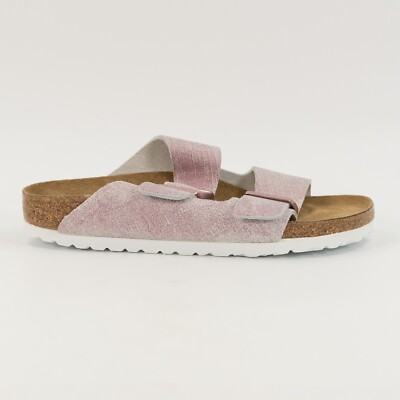 Birkenstock Women's Arizona BS 'Washed Metallic Old Rose