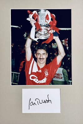 Ian Rush HAND SIGNED White Card + 10x8 Liverpool Legend Photograph IN PERSON COA