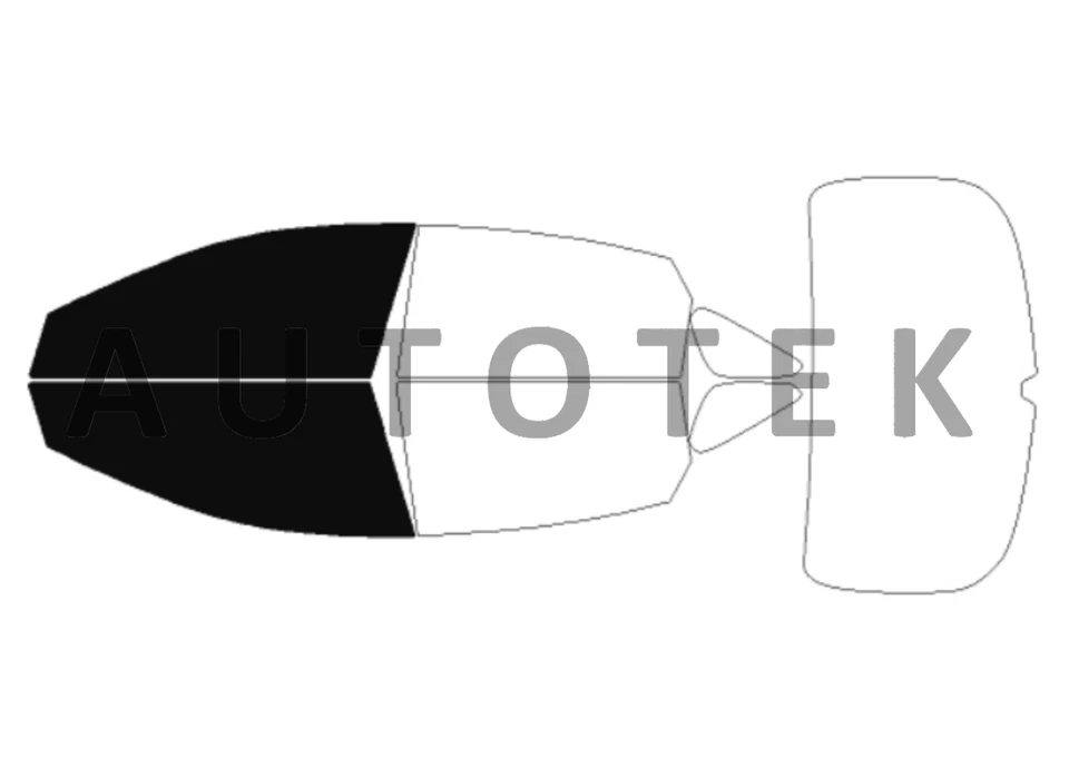 Película precortada ventanas delanteras de dos puertas cualquier pantalla de tinte para escotilla KIA Forte5 2020-2024 Foto 2 de 4