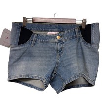 NEW Isabel Maternity Midi Short Denim Blue Jeans Women's Size 8
