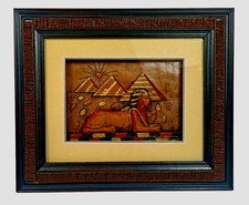 Great Sphinx of Giza Wall Art Egypt Pyramid 3D Framed Unique Beaded Frame.