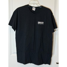 GEICO gaming Black T Shirt Mens Large Gaming Retro Pixelated Gecko video games