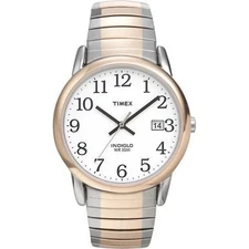 New Timex T2H311, Easy Reader, Men's, 2-Tone Expansion Band, Indiglo WR 30M