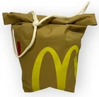 ? Classic Retro 90s Y2K McDonald’s Paper Shoulder Bag Canvas Rucksack Purse 12"