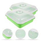 2 Sets Sprout Trays Plastic Planting Germination Tray with Cover