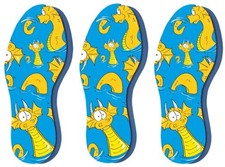 Pedag Soft Fabric Covered Latex Foam Insoles Lemon Scented Children Siz...