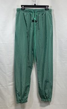 FOG Essentials Fear of God Men's Green Nylon Track Pants Jogger Size M