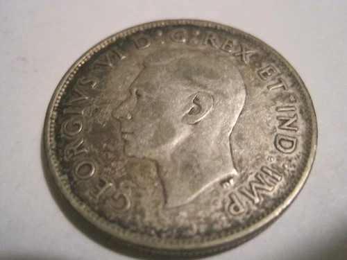 1945 Silver King George VI Canadian 50 Cent - Half Dollar- 80% Silver