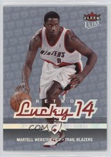 2006 Fleer Ultra Retro Lucky 14 Platinum Medallion 37/100 Martell Webster 1e2l