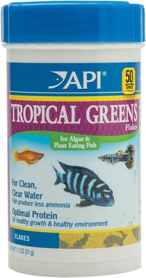 API TROPICAL GREENS FLAKES Tropical Fish Greens Flakes 1.1 Ounce (Pack of 1) 