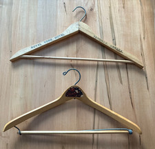 Vintage Wooden Wood Advertising Pant Hangers - Royal York Hotel Houseman's