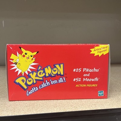 Vintage Pokémon Action Figures - #25 Pikachu & #52 Meowth Damaged