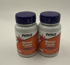 Lot Of 2 NOW FOODS Methyl Folate 1000 mcg 90 ...