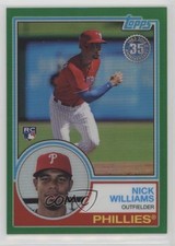2018 Topps Silver Pack 1983 Design Chrome Series 2 Green 85/99 Nick Williams 1q7
