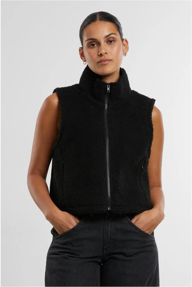 Ladies Short Sherpa Vest Damen Weste | Urban Classics | TB7087 - Bild 1 von 1