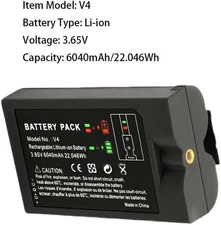 Rechargeable Lithium-ion Battery V4 For 5F53E9 Ring Video Doorbell 3+ 5AT3S3 1pc