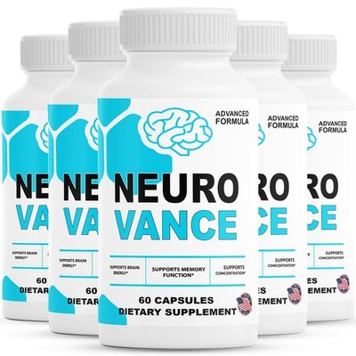 (5 Pack) Neurovance Capsules, Neuro Vance Brain Function and Memory Support