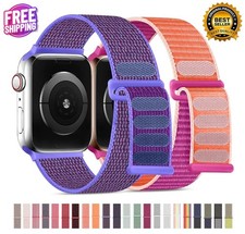Nylon Sport Strap Compatible With Apple Watch Series 11 10 9 8 7 6 5 SE  38-49mm