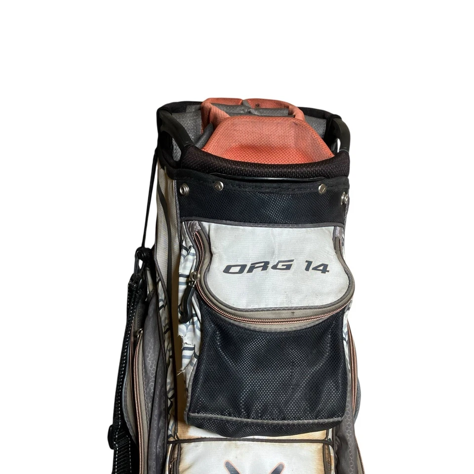 Bolsa de carro de golf Callaway Org 14 divisor de 14 vías gris/naranja/negro Foto 3 de 4