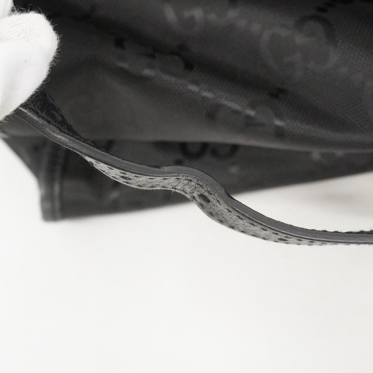 Auth [6bb1689] GUCCI Tote Bag Off the grid 630353 Nylon Black Silver metal f... thumbnail 11