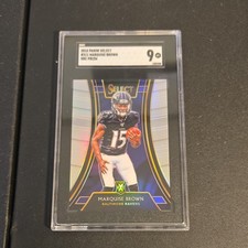 2018 Panini Select XRC #311 Marquise Brown SGC 9 RC 2019 Rookie Silver Prizm