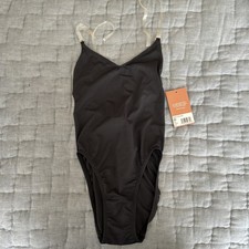 Capezio Camisole Leotard With Clear Transition Straps - 3532 size X-small black