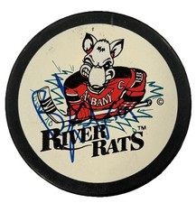 Brendan Morrison Signed Autographed Vintage Albany River Rats AHL Devils Puck