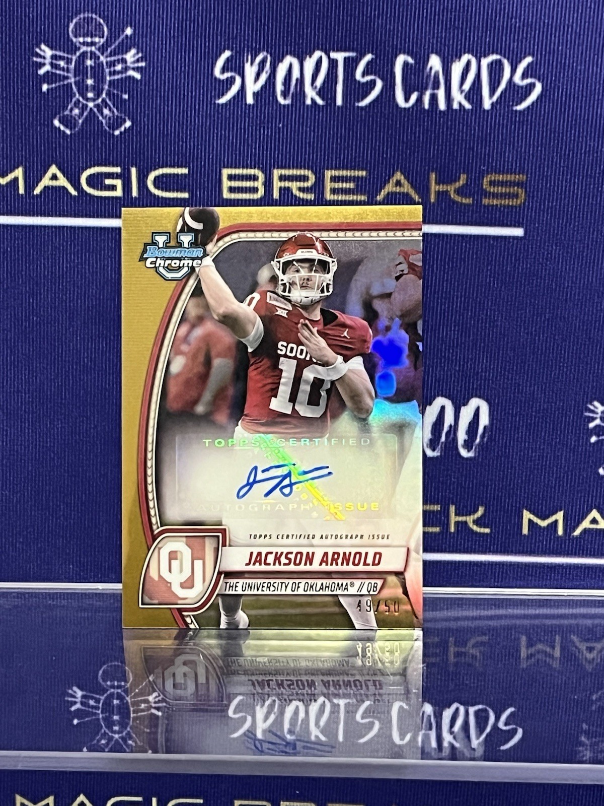 2024 Bowman Chrome U Jackson Arnold True Gold Auto 49/50!!