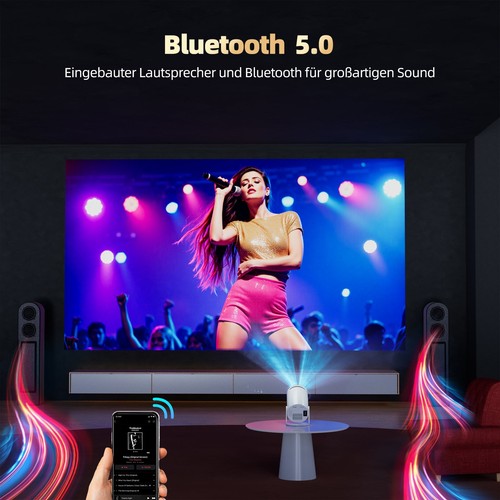 5G Mini Beamer 4K LED Projektor WiFi Bluetooth HDMI Android Heimkino 10000Lumen - Picture 5 of 7