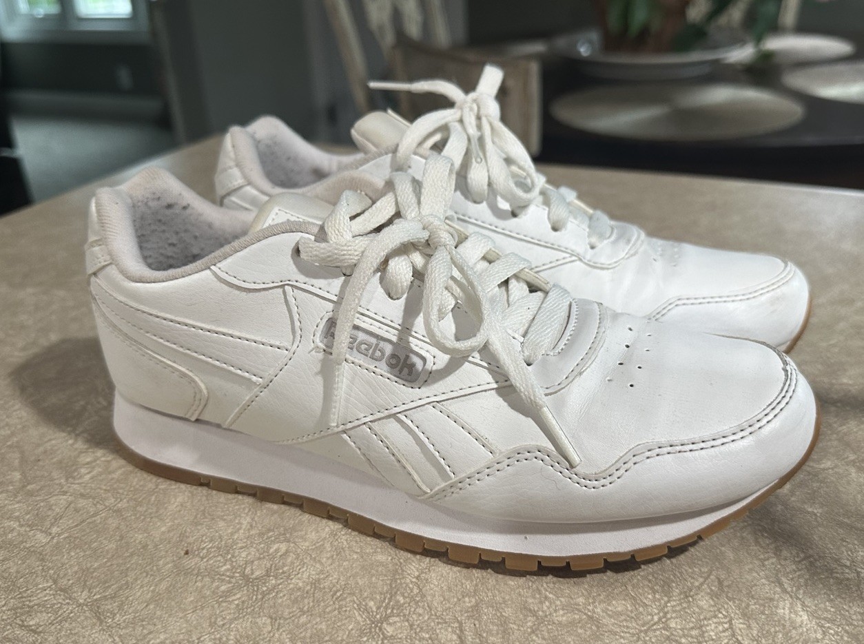 SAOLA Pelle bianca classica Reebok suola gomma donna 8