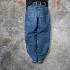 Carhartt Blue Denim Jeans, Relaxed fit
