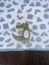 Parents Choice Plush Walmart Baby Blanket Blue Alligator/Crocodile 30"x40"