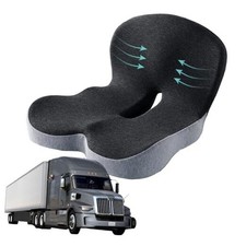 Memory Foam Seat Cushion for Truck Drivers, Office Chairs Ergonomic Seat Gray