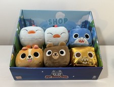 Lot of 6 Super Soft Square Animal Plushies - Cute Toy Bundle for Kids Clean EUC