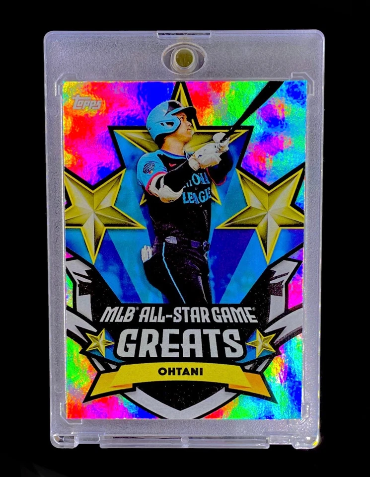 SHOHEI OHTANI ALL-STAR REFRACTOR PLATA ARCO IRIS LÁMINA Topps Tarjeta Insertar - DODGERS Foto 2 de 4