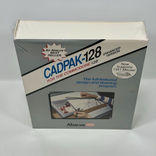CADPAK 128 C128 Commodore Wersja ulepszona Komputer Abacus Oprogramowanie Fabrycznie nowe - Zdjęcie 7 z 8