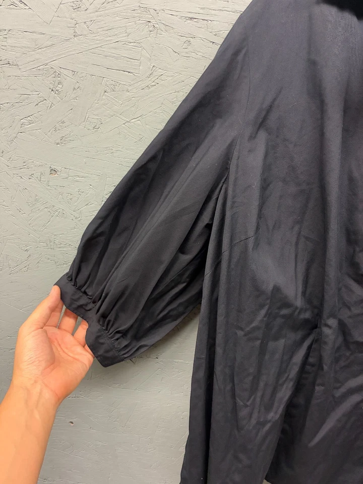 Lauren Ralph Lauren Blazer Women’s 3X Black Cotton Lightweight Ruched Sleeve - Image 4 of 4