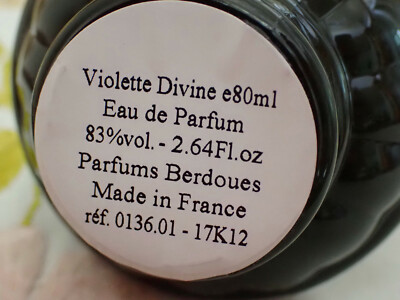 2012 NIPB Berdoues VIOLETTE DIVINE EDP 2.64 Oz 80ml Splash w Spray