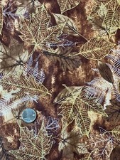 Timeless Treasures Metallic Allover Harvest Autumn Leaves Fabric
