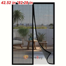 Magnetic Screen Door Mesh Curtain Durable Heavy Duty Mosquito Net Bug Hands Free