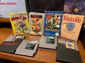 nintendo nes games bundle Lot PAL Super Mario Bros, Faxanadu, Mach Rider